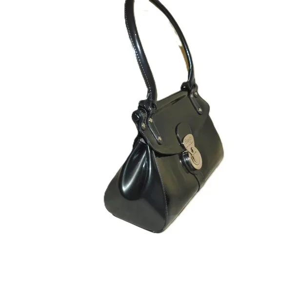 Beijo London Paris New York Handbag Charcoal Gray Purse - Picture 2 of 15